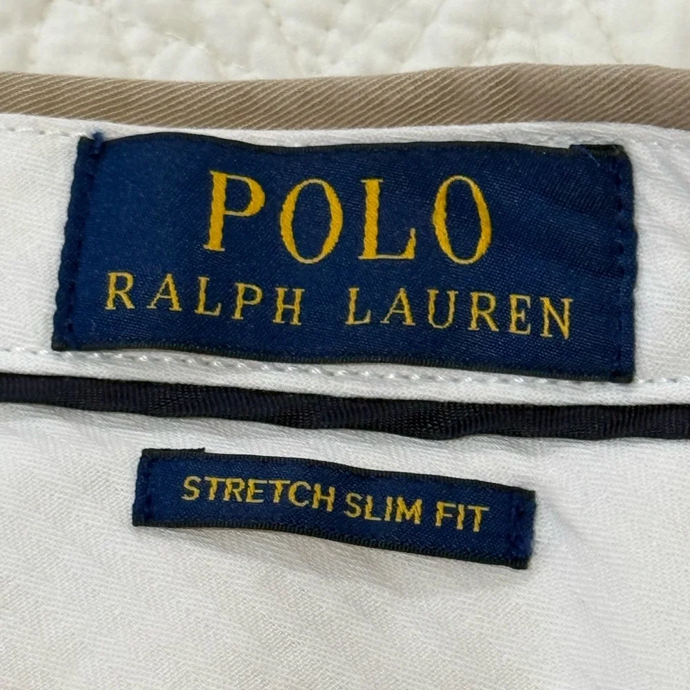 POLO RALPH LAUREN STRETCH SLIM FIT PANTS - 33/32 - Picture 2 of 8
